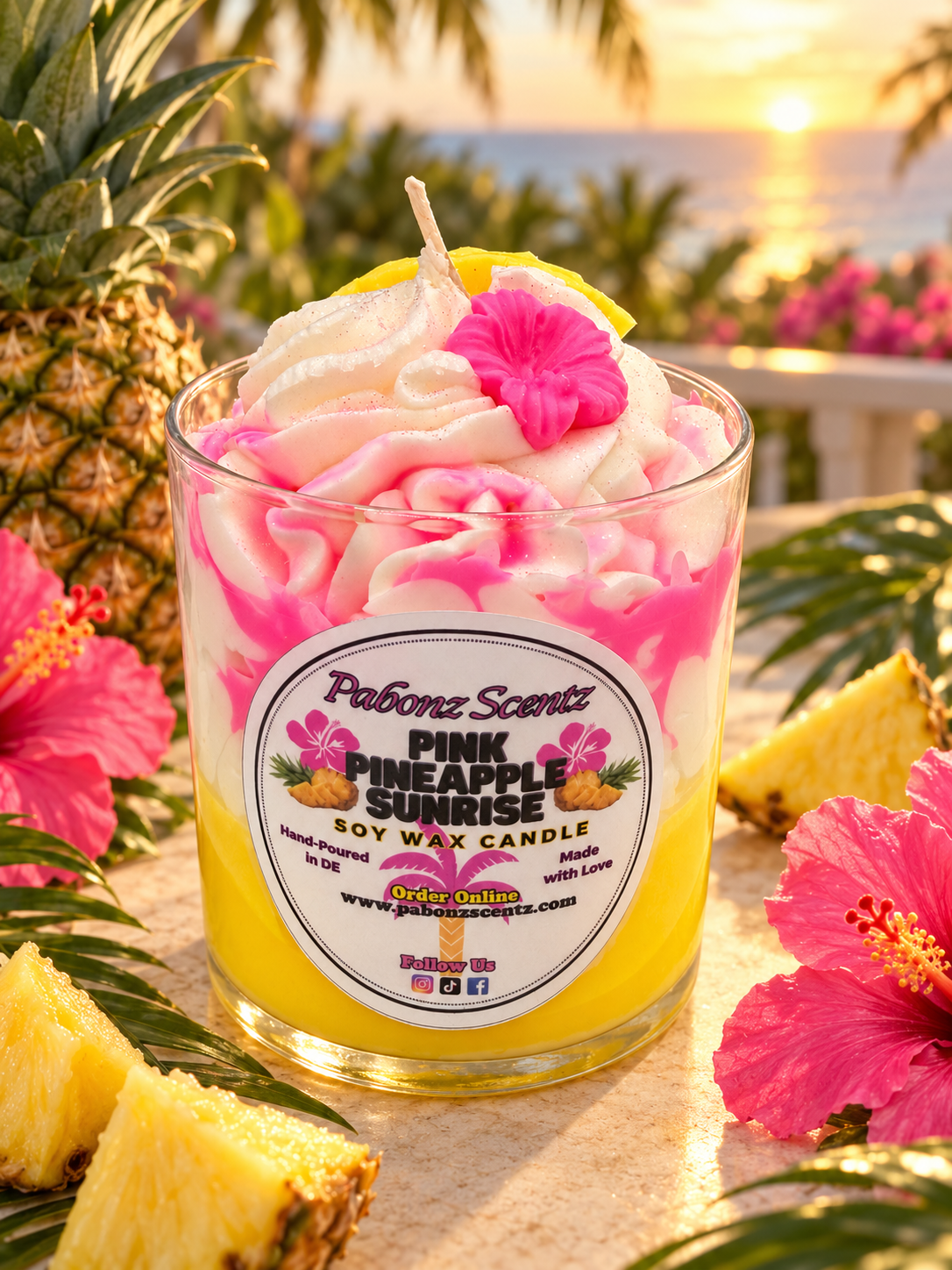 Pink Pineapple Sunrise